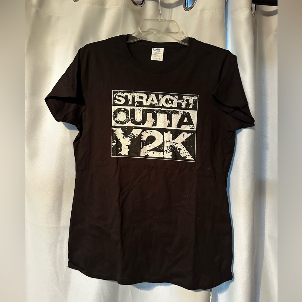 Port Authority Black Y2K Graphic Tee